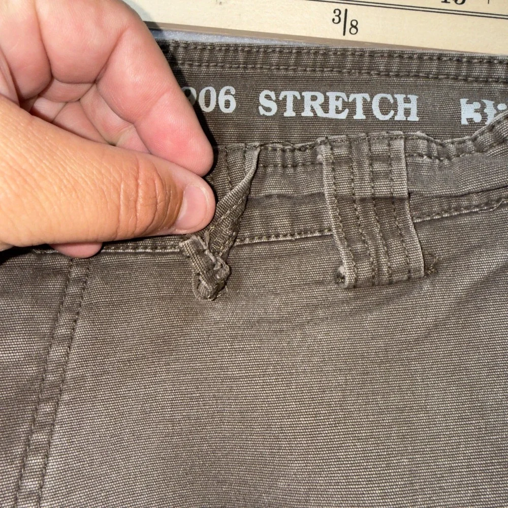 Smith's Workwear Cargo Pants Mens 34x30 Brown Good Fleece Lined Stretch Utility
